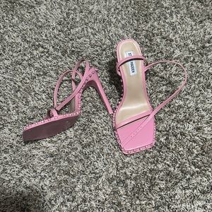Steve Madden pink studded heels